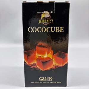Carbón de Coco <span class=keywords><strong>EAGLE</strong></span> <span class=keywords><strong>NEST</strong></span> 22MM COCOCUBE 100% Natural, Bajo en Cenizas, Alto Calor, Carbón para Hookah en Cubos de Cáscara de Coco - Product Image 6