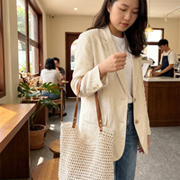 Nouveauté : Sac fourre-tout en coton et lin tissé, grande capacité, réutilisable, idéal pour les cadeaux, les vacances, les sorties, le shopping ou la plage