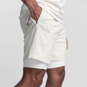 Custom Logo Summer Casual Trendy Muscle Sports Shorts Outdoor Running Squat Breathable Double-<b>layer</b> Quick-drying Sweat Letter - Product Image 6