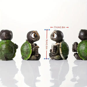 โมเดลตุ๊กตา2024ของเล่นรูปเต่าทะเลอีพ็อกซี่ฟิกเกอร์เต่าทะเลของตกแต่งสวนเต่าทะเล - Product Image 2