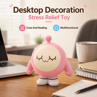 Jouet anti-stress souple en PU en forme d'œuf de dessin animé, jouet à presser à récupération lente, décoration de bureau