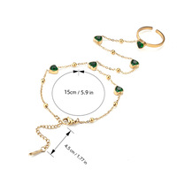 Bracelet de main rétro Resoul avec anneau intégré, bijoux inaltérables, bracelet esclave, accessoires pour femmes, vente en gros