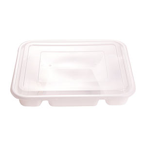 Boîtes blister jetables en plastique PET recyclables de Taiwan emballage en papier PP carré de restauration rapide à emporter pour gâteau chewing-gum sushi - Product Image 2