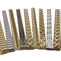 Bordures en céramique de marbre de Foshan pour sols et murs, garnitures de bordure, accessoires d'angle, bordures décoratives dorées, carreaux de bordure pour cuisine