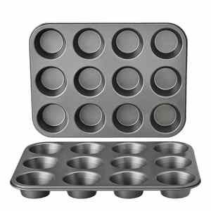 Eco-Friendly 12-Cavity Round Cylinder Silicone Mold 12 Cups Muffin Soap Molds for Handmade Shower Steamer Beeswax Candles - Product Image 1