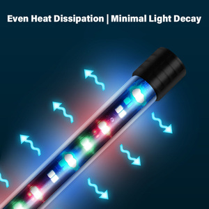 Prix bas 1.8cm Dia. Lampe d'<span class=keywords><strong>aquarium</strong></span> submersible T4 pour <span class=keywords><strong>aquarium</strong></span> Lampe de récif à <span class=keywords><strong>LED</strong></span> double ligne pour eau salée - Product Image 4