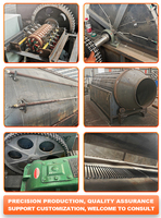 Séchoir rotatif automatique à tambour pour herbes, aliments, sel, sciure de bois, pour applications de séchage en usine de fabrication, état neuf