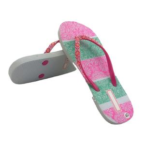 Personalizado nuevo 2020 de las mujeres de la moda Flip Flop de goma impreso Flip-Flops verano femenino zapatillas Zapatillas de playa - Product Image 1