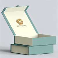 Boîte cadeau en papier magnétique vert et noir avec logo personnalisé de luxe, recyclable, pliable, rigide, avec couvercle magnétique