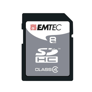 Emtec SDHC <b>Memory</b> <b>Card</b> 8GB Class 4 EliteSilver (ECMSD8GHC4) - Product Image 1
