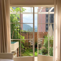 Aluminium-Französische Außentüren für Häuser, Eingangstüren mit Glas, Maximale Wärmedämmung, Optimale Belüftung, für Garten und Villen