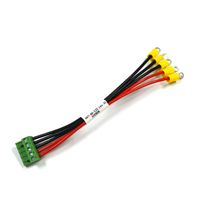 Borne de raccordement annulaire 5 broches verte à vis 18AWG 300V 80C isolée jaune 12-10 AWG fiable pour l'automobile