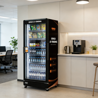 Distributeur automatique de nourriture, de boissons et de collations Qingo Smart 24h/24, grande capacité, en libre-service