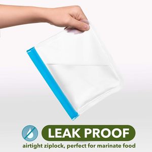 Sac de conservation alimentaire réutilisable en silicone PEVA sans BPA de qualité alimentaire pour enfants, pour fruits, sandwichs et collations - Product Image 2