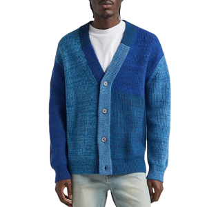 Men's V-Neck <b>Cardigan</b> Wool Blend Full Sleeve Button Front Autumn Wear Anti-Pilling Standard <b>Thickness</b> Breathable - Product Image 1