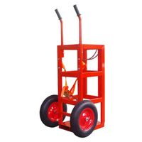 Plate-forme de chariot à bouteilles de gaz CF-GBT1 en métal personnalisable pour une bouteille de gaz acétylène de type 'G' oxygène de type 'G' Support OEM