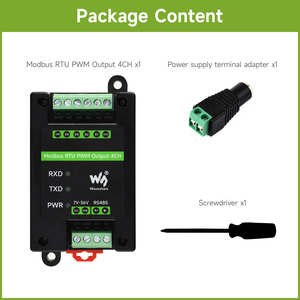 โมดูลเอาต์พุต PWM 4 ช่องอุตสาหกรรม Waveshare, โปรโตคอล Modbus RTU, อินเทอร์เฟซ RS485, ความถี่และดิวตี้ไซเคิลที่ปรับได้ K575 - Product Image 6