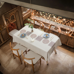 Customized <b>Tablecloth</b> Restaurant Hotel Home Party Custom Size OEM ODM Low MOQ Wholesale Direct Factory India - Product Image 3