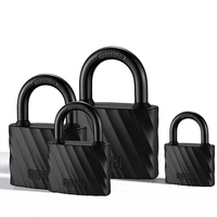 Candado de Hierro Antirrobo de Alta Resistencia OPEL, Color Negro, Grillete Endurecido, Desbloqueo con Llave, Impermeable, Ecológico, Duradero, para Interiores y Exteriores