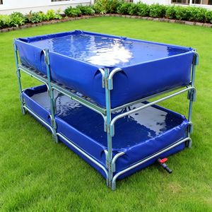 ชุดอุปกรณ์เลี้ยง<span class=keywords><strong>ปลา</strong></span>แบบสองชั้นทร<span class=keywords><strong>ง</strong></span>สี่เหลี่ยม ประกอบ<span class=keywords><strong>ง</strong></span>่ายด้วยโคร<span class=keywords><strong>ง</strong></span>ท่อชุบสั<span class=keywords><strong>ง</strong></span>กะสีเพื่อการเพาะพันธุ์ปลาอย่างมีประสิทธิภาพ - Product Image 2