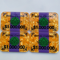 Jetons de poker rectangulaires personnalisés en acrylique pour casino, avec impression anti-contrefaçon UV, plaques et briques