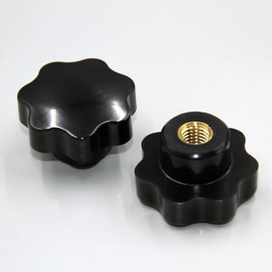 Vis ou tiges personnalisables avec poignée à sept étoiles en bakélite noire pour armoires et hôtels - Product Image 1