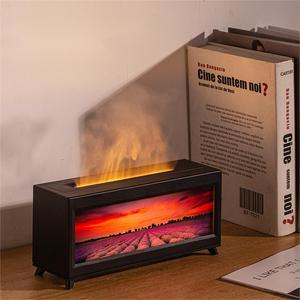 Bán buôn nhà ngọn lửa hương liệu Máy Lò sưởi khuếch tán xu hướng mới Hoa Oải Hương siêu âm độ ẩm Tinh dầu khuếch tán - Product Image 3