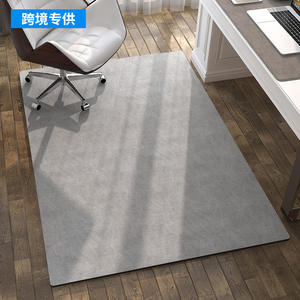 Alfombrilla para silla de oficina, rectangular, de PVC, antideslizante, de color sólido, para protección de escritorio y suelo de madera dura - Product Image 1