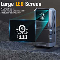 Démarreur de Voiture d'Urgence 6-en-1 Pratique 1600A Haute Puissance avec Pince Intelligente et Pompe à Air pour Pneus avec Lampe Intégrée