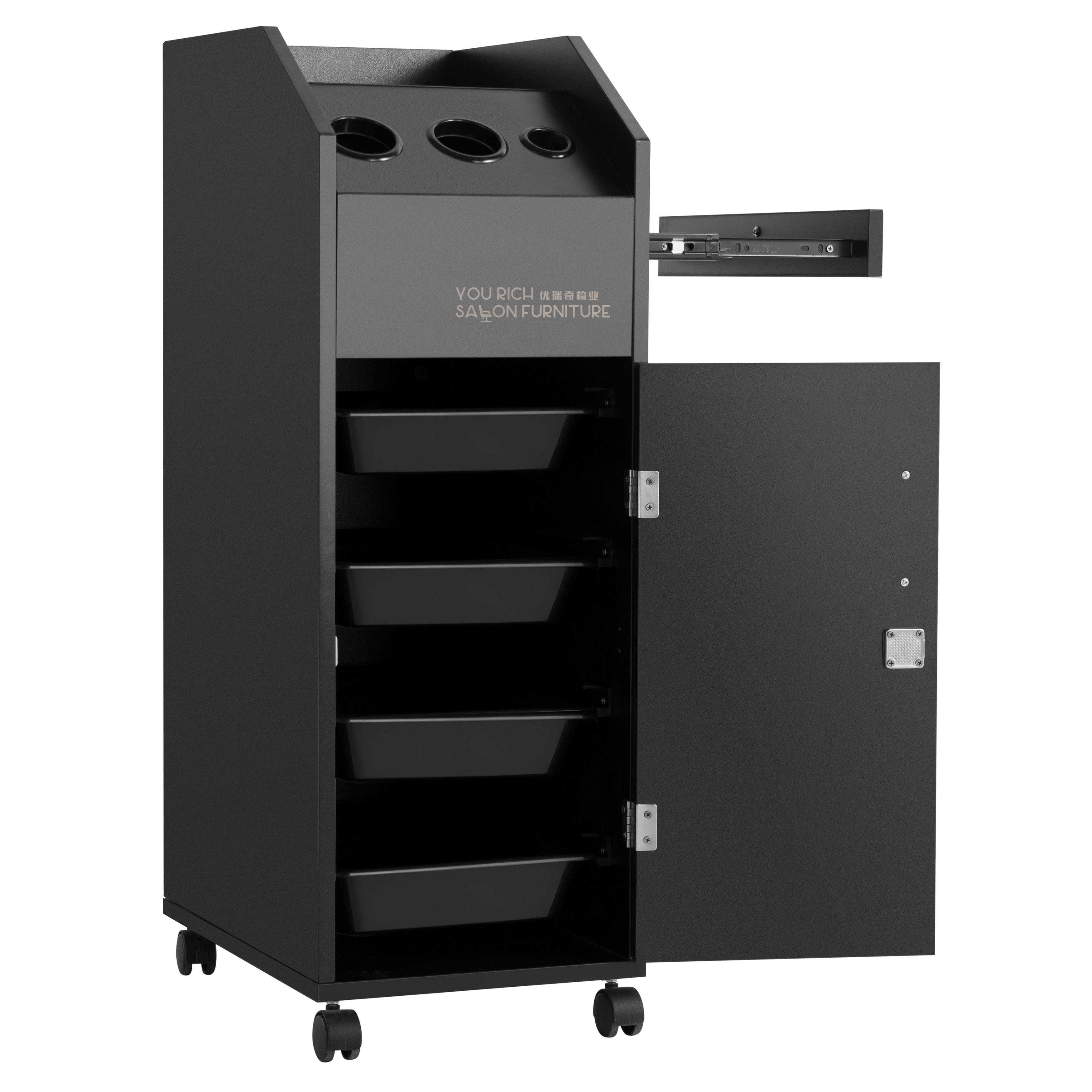 Парикмахерская тележка, экономичная железная черная машинка для тату-салона, магазин инструментов для маникюра, мебель для красоты, косметика, домашние животные, деревянная цветная скользка, многофункциональная