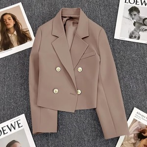 Giá sỉ Áo vest nữ mùa xuân thu 2025 kiểu dáng đơn giản màu trơn, cúc đơn, size lớn, kiểu ngắn - Product Image 6