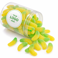 Sugar Coated Banana Shape Starch Gummy Candy Natural Color Fruit Flavor Soft Chewy Banana Starch Gummy for Kids Wholesale