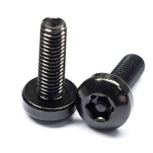 Tornillos de Cabeza Redonda Torx de Hierro, Recubiertos de Zinc Negro, M4 M5 M6, Ranura de Flor de Ciruelo para Ensamblaje Fijo - Product Image 1