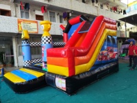 Structure gonflable en forme de camion pour jeux extérieurs, aire de jeux pour enfants, combo de voitures tamponneuses