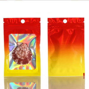 Holographic Laser Aluminum <b>Foil</b> <b>Window</b> Zipper Bag Custom Printed Food Packaging Resealable Pouch - Product Image 6