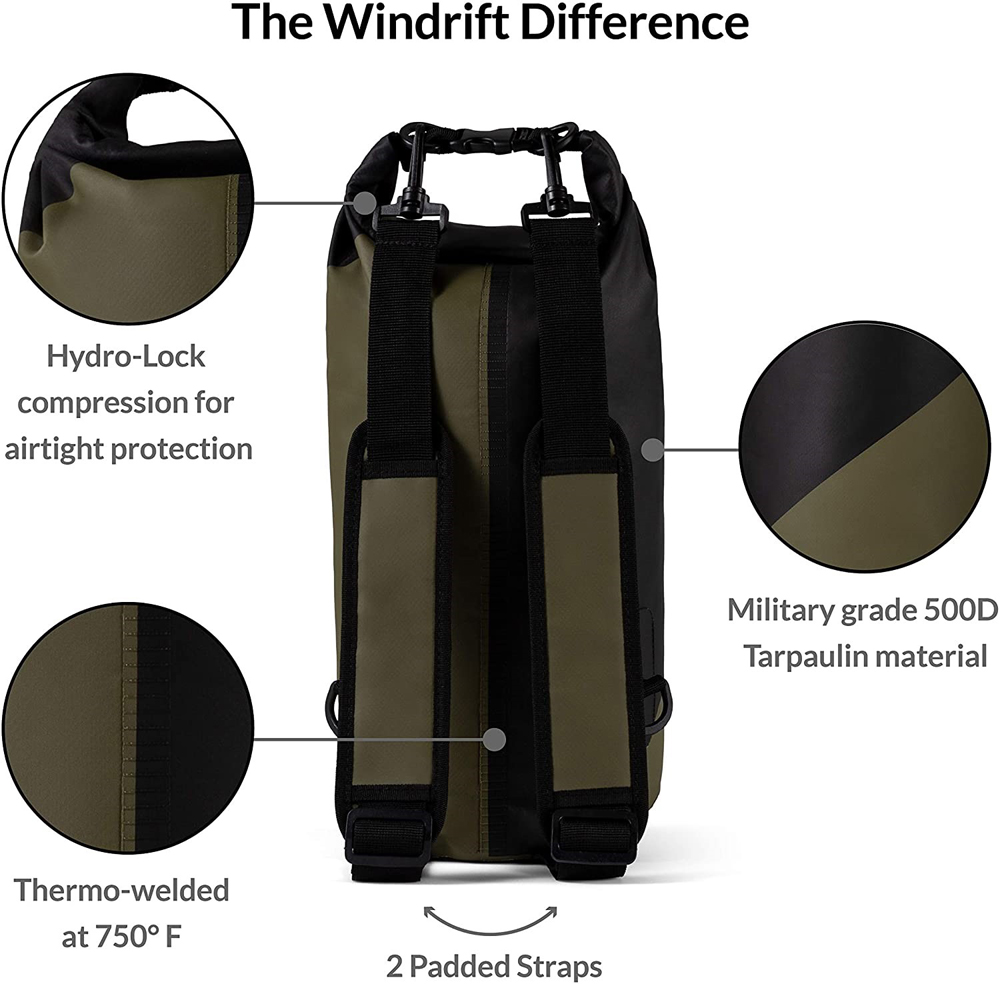 FREE SAMPLE Waterproof Dry Bag  Grade Airtight Dry Sack Includes 2 Padded Backpack Straps Perfect for Beach Swimming