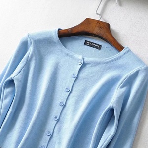 <span class=keywords><strong>Cardigan</strong></span> <span class=keywords><strong>Basic</strong></span> da donna alla moda autunnale maglioni a maniche lunghe in maglia Raver Cropped Top coreano <span class=keywords><strong>cardigan</strong></span> sottili in tinta unita - Product Image 3