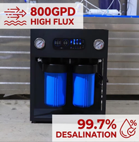 Système d'osmose inverse commercial 800 GPD sans réservoir, purificateur à flux élevé pour le traitement de l'eau des bureaux, hôtels et industries