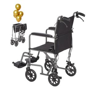 Silla de Ruedas Plegable de Transporte con Garantía de Calidad al por Mayor, Peso Máximo Soportado de 100 kg, Silla de Ruedas Manual Ligera para Avión - Product Image 1
