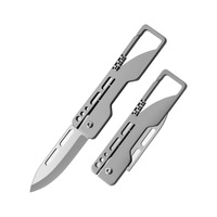 Couteau de poche miniature en alliage de titane, couteau pliant EDC pour la défense personnelle, portable, déballage en Chine