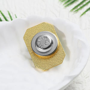 사용자 정의 로고 핀 마그네틱 다이 캐스팅 작은 부드러운 에나멜 핀 골드 실버 도금 2d 아연 합금 금속 핀 배지 자석 - Product Image 3