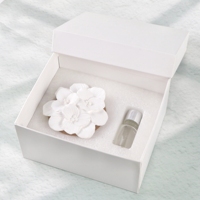 Diffuseur de parfum d'ambiance artisanal en bois et céramique, diffuseur de roseaux en pierre d'huile essentielle parfumée aux fleurs