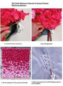 Custom 5D <b>Artificial</b> <b>Flower</b> <b>Wall</b> Background Wedding Decor Outdoor Photography Multi-Types Fake <b>Flower</b> <b>Wall</b> - Product Image 6