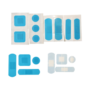 Apósitos de tela PE multiforma azules al por mayor, antibacterianos, elásticos, suaves, impermeables y detectables para heridas. - Product Image 5