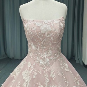 Vestido de fiesta de tul rosa claro línea A Lsany235, vestidos de quinceañera abullonados, vestido de noche Jancember - Product Image 4
