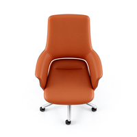 Chaise de bureau pivotante en cuir ergonomique pour la maison, la salle de réunion et la formation