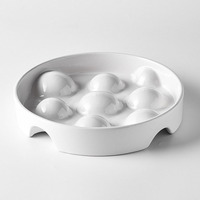Bol d'alimentation lente en céramique pour animaux de compagnie-Anti-étouffement, antidérapant, design ergonomique pour chiens et chats