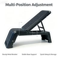 Banco de Pesas Ajustable y Plegable Unisex para Fitness, Plataforma de Entrenamiento Multiusos Inclinable de Plástico para Ejercicios en Casa de Cuerpo Completo