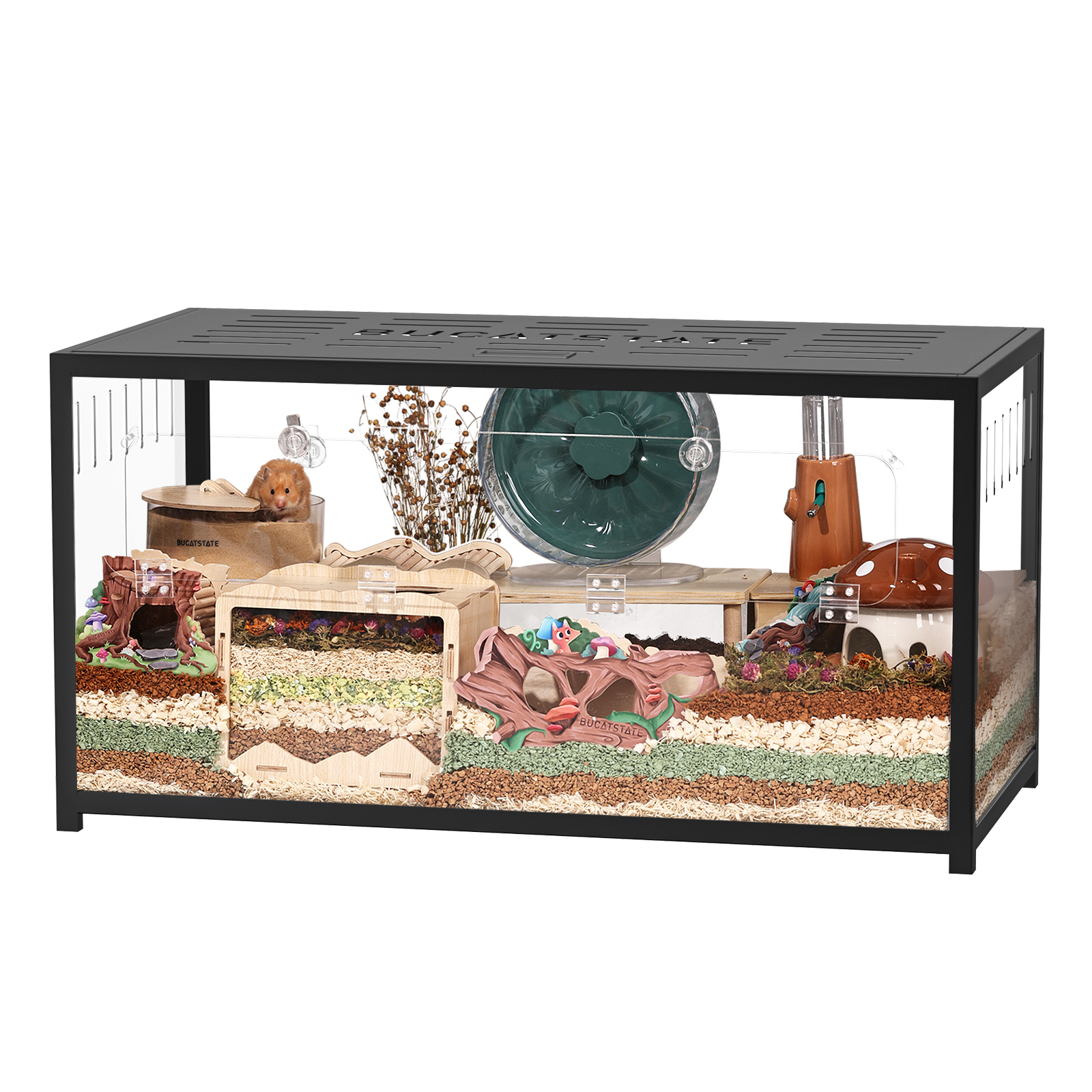 Large Space Acrylic Hamster Cage 100cm - Durable Metal Pet