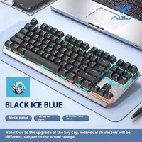 AULA F3087 87-키 풀 RGB 게임용 키보드 유선 안티 고스트 E 스포츠 기계식 데스크탑 키보드 금속 패널 게임 액세서리